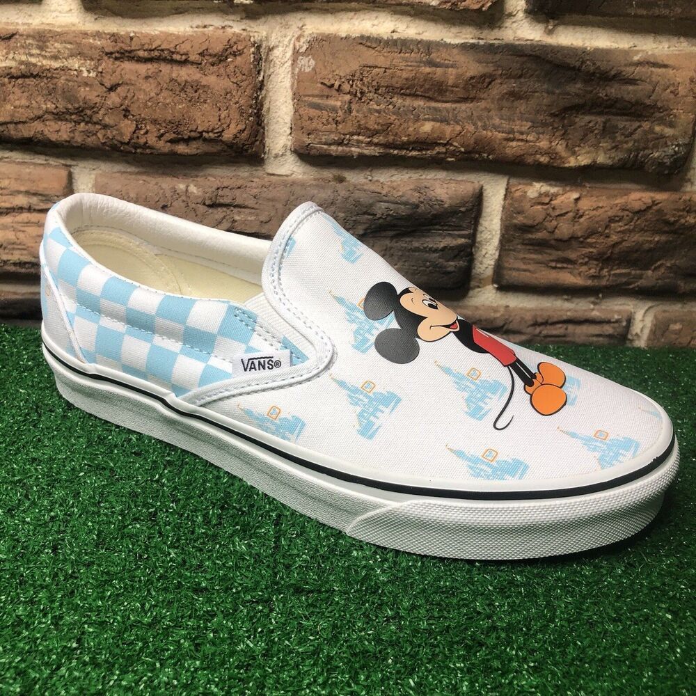 NEW Disney Parks 50th Anniversary Mickey Vans Slip On Shoes M 6 W 7.5  2022